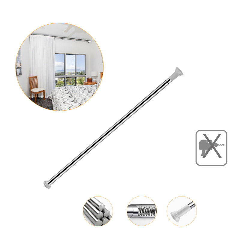 Vingo 102'' Straight Fixed Shower Curtain Rod Wayfair